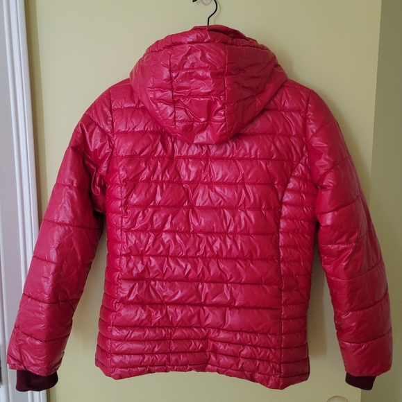 Girl's Winter padded jacket full zip pockets hood faux fur lining - Picture 2 of 6